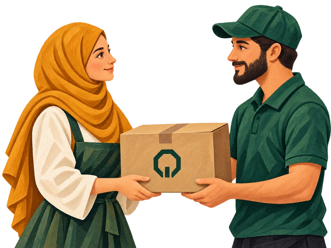 تحویل بسته با نشان هشتی به مأمور ارسال